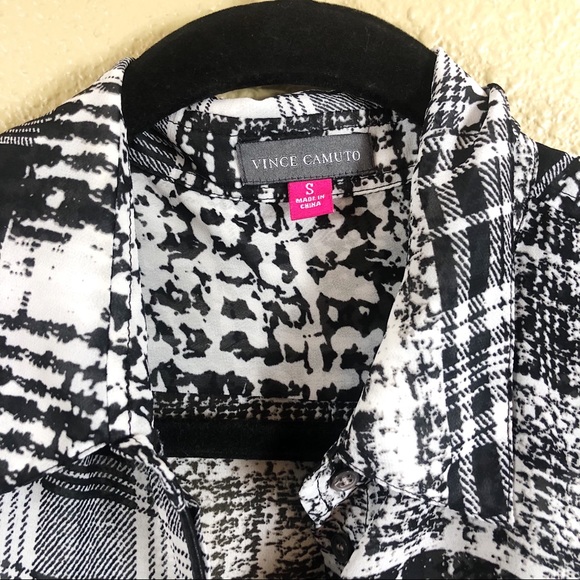 Vince Camuto Sheer Button Up Blouse - Picture 2 of 3